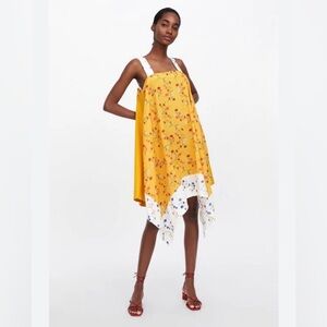 Zara Mustard Floral Dress